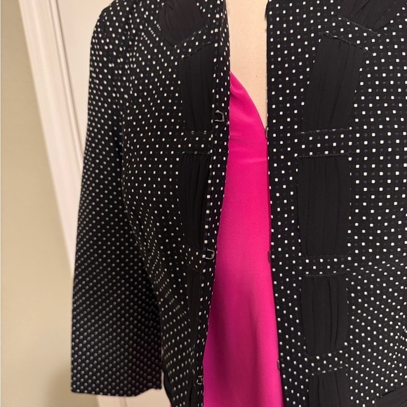 Black and White Polka Dot Blazer - Picture 6 of 11